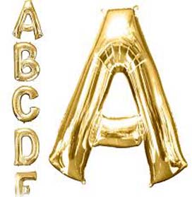 Jumbo Letter A - Metallic Golden